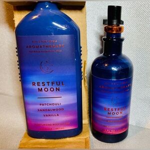 Bath & Body Works aromatherapy RESTFUL MOON 🌙 Lotion 6.5 oz & Oil Mist 5.4 oz